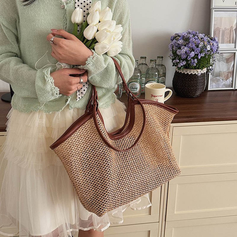 Women Hand Bags For Office - Женская холщовая сумка-тоут через плечо, большая