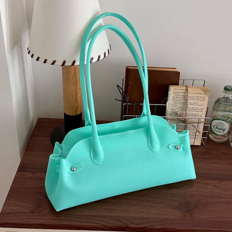 Women Hand Bags For Office - Женская сумка-тоут из ПВХ однотонного цвета