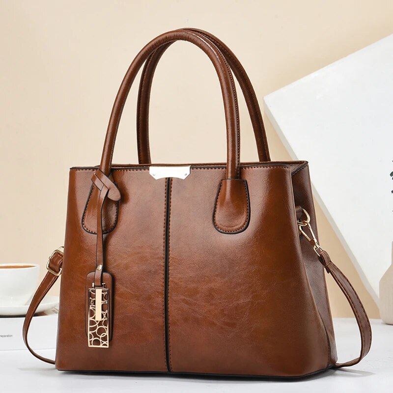 Women Hand Bags For Office - Однотонные сумочки в стиле ретро для