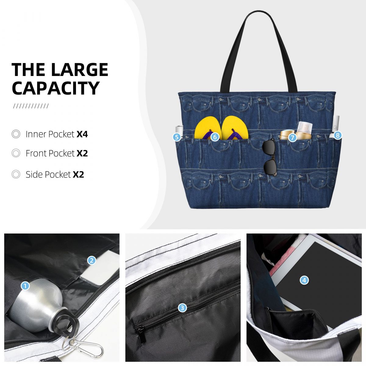 Синяя джинсовая сумка-тоут с к – обзор и цена Women Bags Jeans
