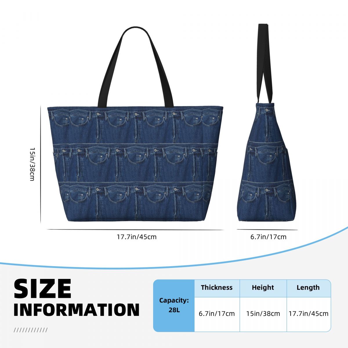 Синяя джинсовая сумка-тоут с к – обзор и цена Women Bags Jeans