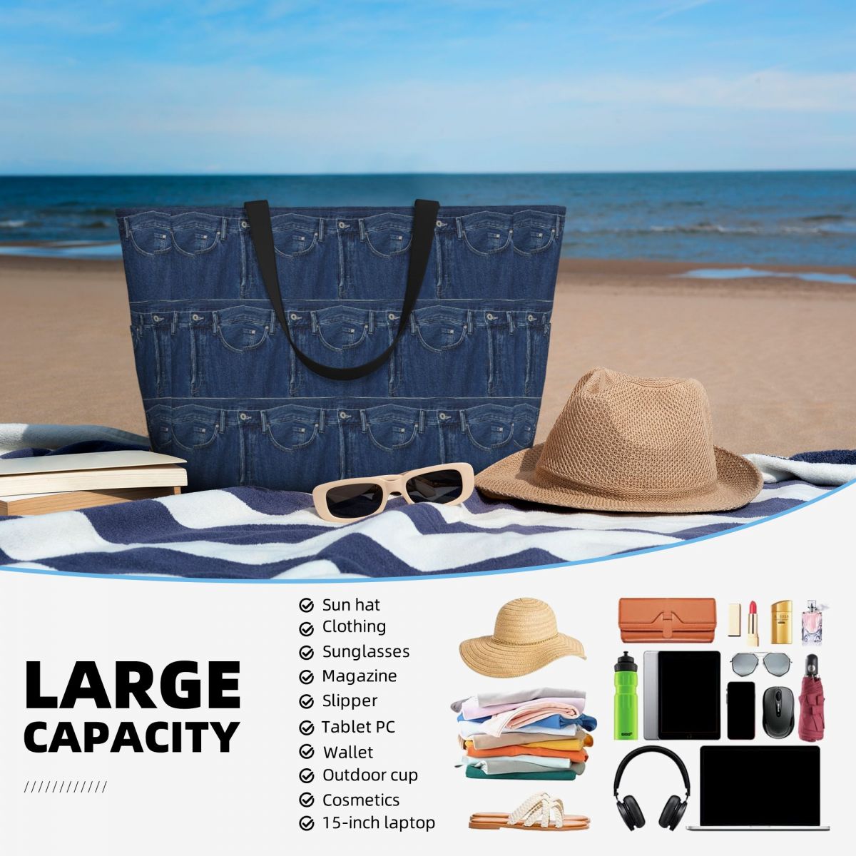 Синяя джинсовая сумка-тоут с к – обзор и цена Women Bags Jeans