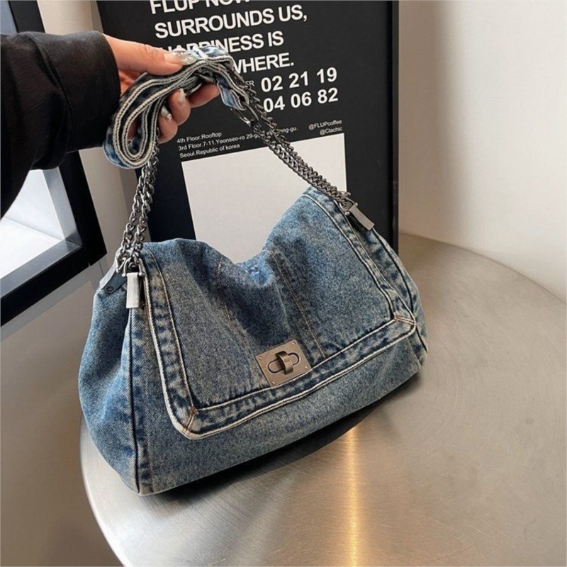 Винтажная джинсовая большая су – обзор и цена Women Bags Jeans